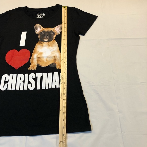 NWOT JEM Women’s Short Sleeve 100% Cotton Pullover Stretch Black Graphic Shirt M - Picture 4 of 7